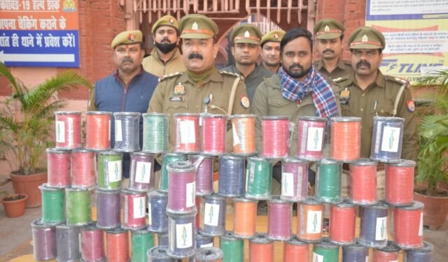 30 किलो प्रतिबंधित मंझे के साथ युवक गिरफ्तार