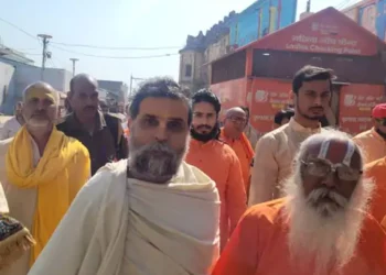 अयोध्या में रामलला के भव्य मंदिर का निर्माण कार्य जारी, 150 साधु-संत पहुंचे रामजन्म भूमि परिसर