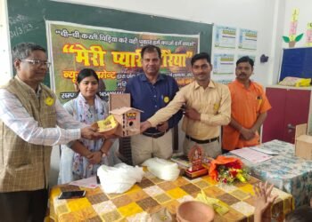 बालागंज बरावनकला प्राथमिक विद्यालय पीर नगर में गौरैया संरक्षण पर जागरूकता कार्यक्रम आयोजित