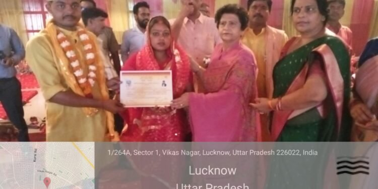 नगर निगम व समाज कल्याण विभाग के सहयोग से 14 जोड़ो का विवाह सम्पन्न