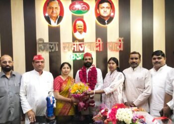 सपा जिलाध्यक्ष जय सिंह जयंत का जिला कार्यालय पर हुआ  स्वागत