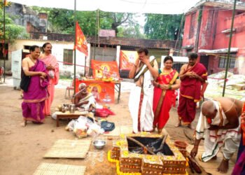 नारायण बलि में भारी संख्या में तमिल समाज के लोगों ने की भागीदारी