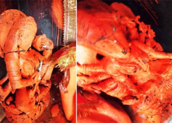 अराजकततत्वों ने तोड़ी चौरा माता की मूर्ति, गुस्साए लोगों को पुलिस ने आश्वासन देकर कराया शांत