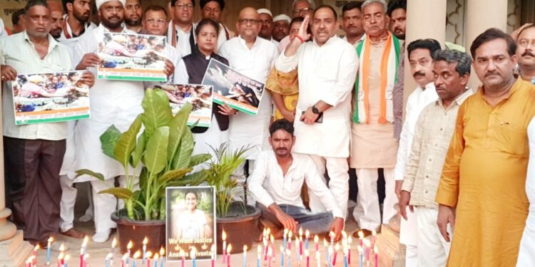 महिला पहलवानों पर पुलिसिया दमन समेत दो मामलों में सरकार के खिलाफ कांग्रेस ने निकाला कैंडिल मार्च