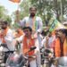 मोदी सरकार के 9 वर्ष पूरे होने पर लखनऊ के मोहनलालगंज से भाजयुमो ने निकाली बाइक यात्रा