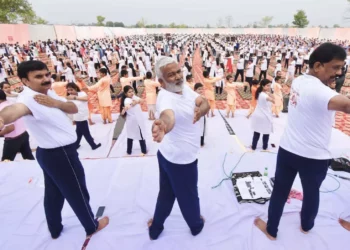 नमामि गंगे एवं ग्रामीण जलापूर्ति विभाग की ओर से गांव-गांव में मनाया गया अंतर्राष्ट्रीय योग दिवस