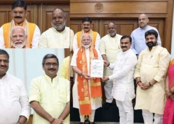 ministers greeting Pm Modi