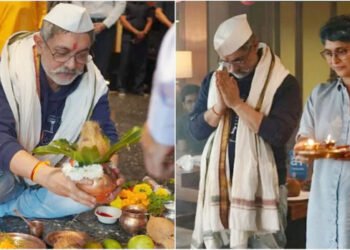 गले में गमछा, सिर पर टोपी पहने Aamir Khan ने की कलश पूजा, Ex वाइफ किरण संग आरती की तस्वीरें Viral
