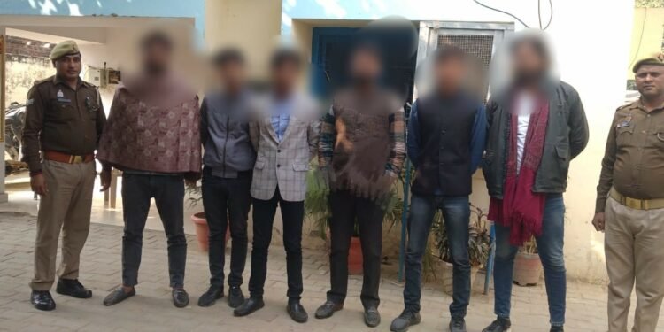 लॉन के बाहर हुई मारपीट में आधा दर्जन गिरफ़्तार