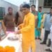 गणतंत्र दिवस पर ध्वजारोहण के बाद की गई सरस्वती पूजा