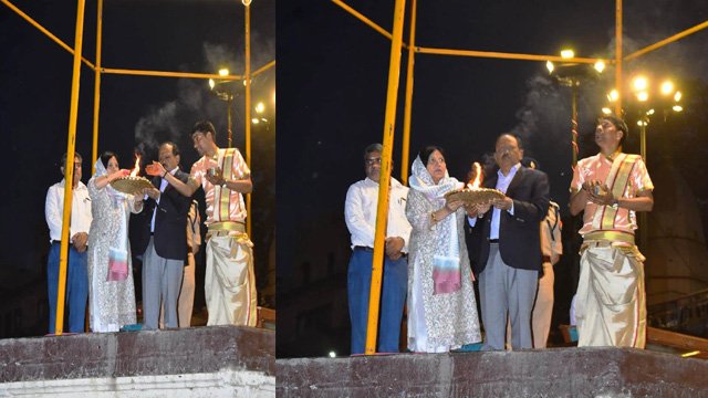 दो दिवसीय दौरे पर वाराणसी पहुंचे NSA अजीत डोभाल, गंगा आरती में हुए शामिल