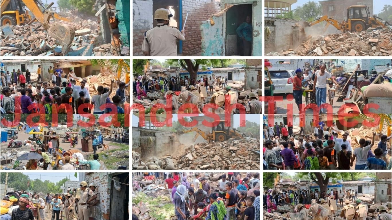Railway : बस्ती पर चला बुल्डोजर, रोती रही महिलाएं-बिखलते रहें बच्चें, मकानें हुई जमीनदोज, उजड़ गया बस्तीवासियों के रहने का ठिकाना Railway
