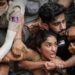 Wrestlers Protest