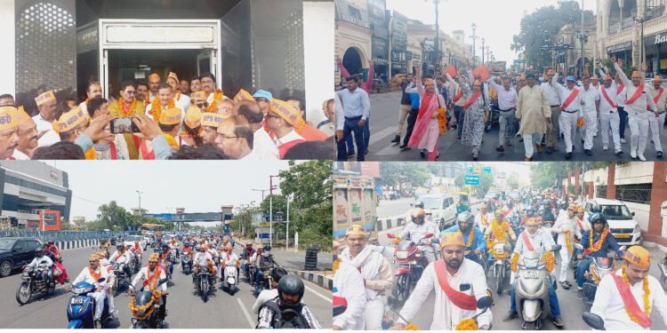 लखनऊ में पुरानी पेंशन को लेकर राज्य और केन्द्र कार्मिकों ने दी समस्त कार्यालय पर दस्तक