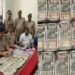 Police caught a bag full of money