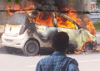 Fire In Moving Car
