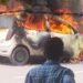 Fire In Moving Car