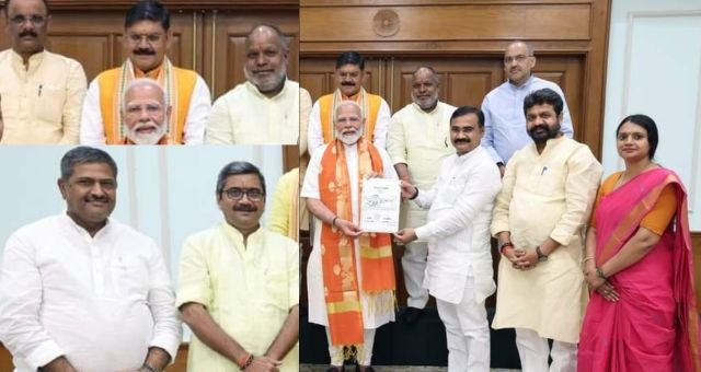 ministers greeting Pm Modi