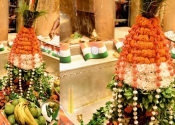 Varanasi baba vishwanath tiranga shringar